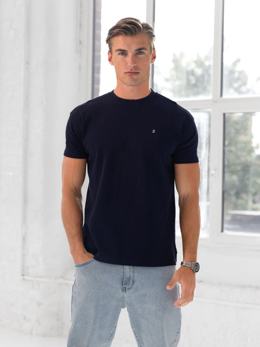 Conrad Men's Relaxed Fit T-Shirt in Bright Navy – view 1