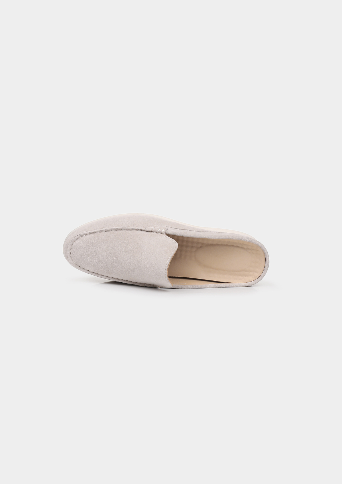 Marina Men's Suede Slipper Loafers in Light Grey – view 4