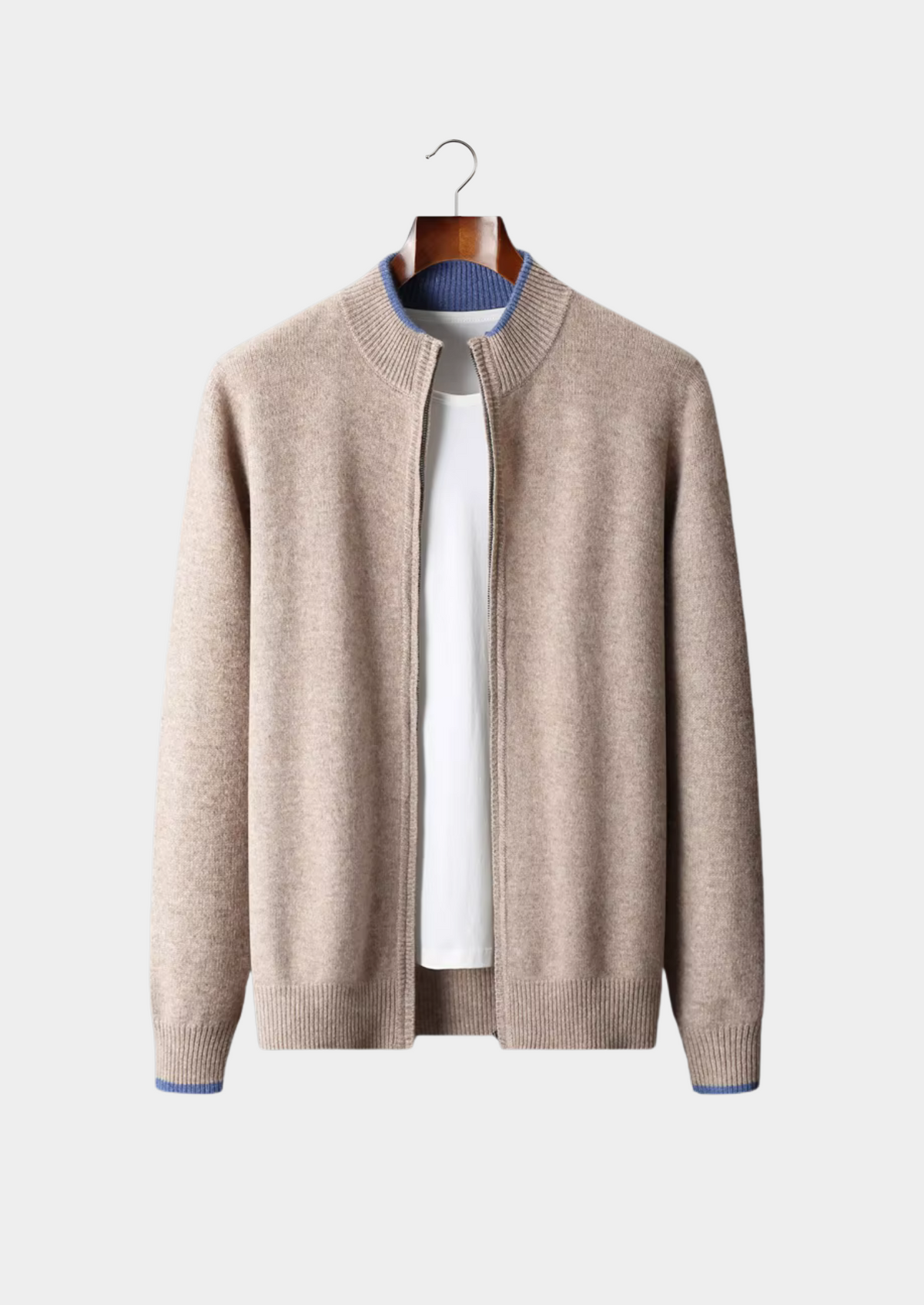 Men's Extra-Fine Merino Wool Zip Cardigan – view 11