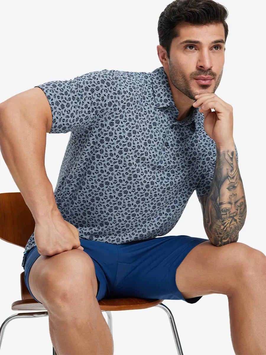 Men's Heather Print Golf Polo Shirt – view 28
