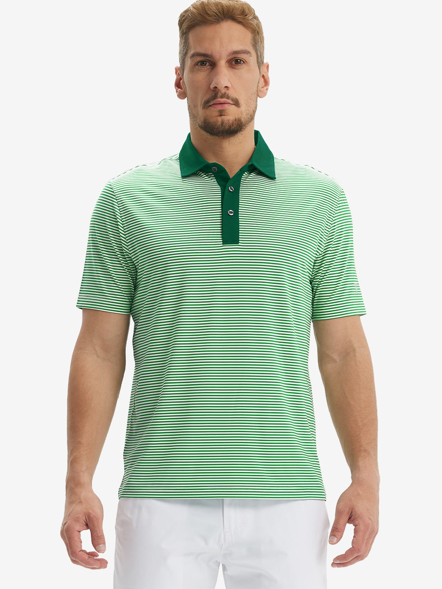 Men's Two-Tone Striped Quick-Dry Polo Shirt – view 36
