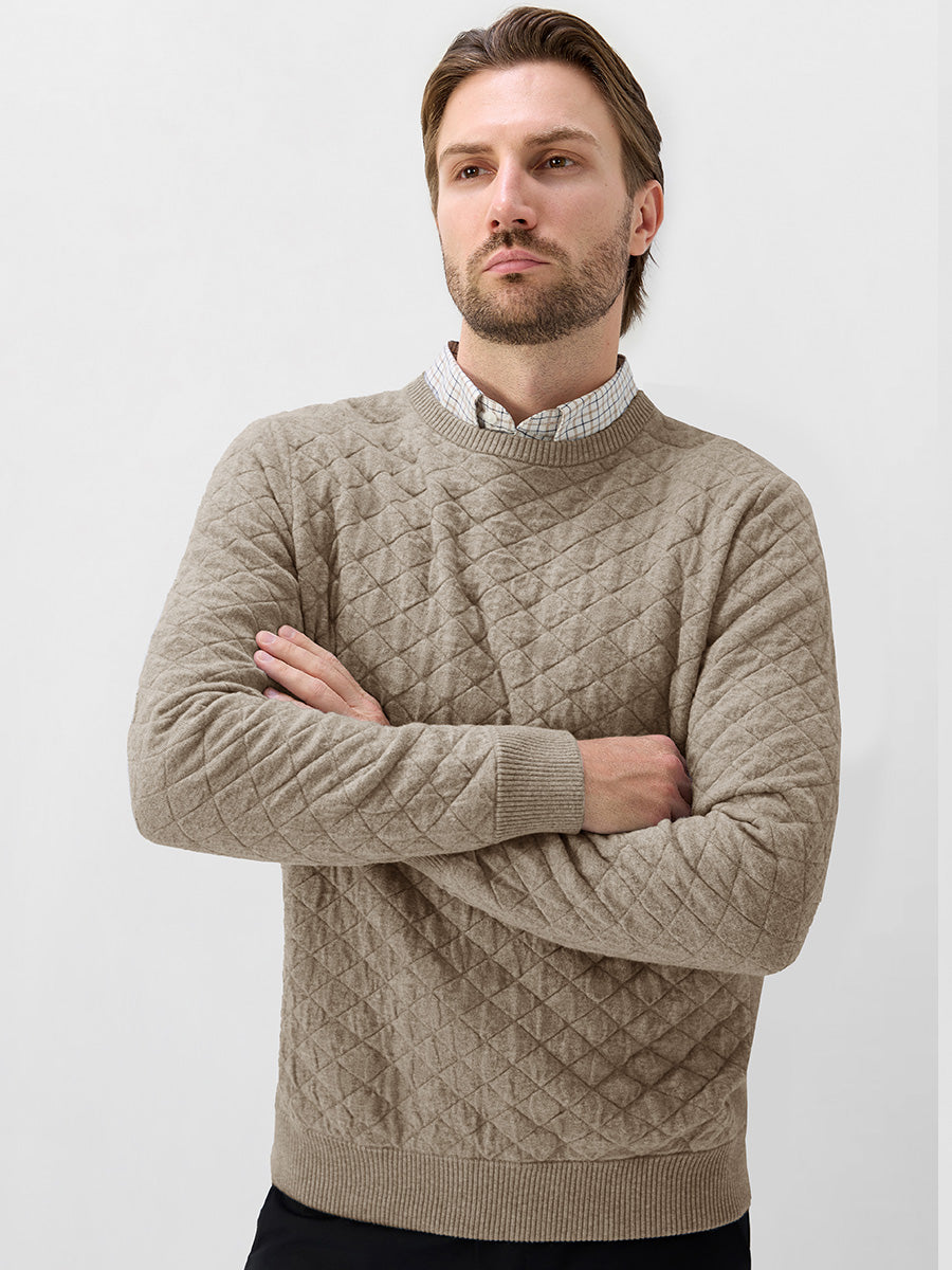 Men's Heavyweight Cotton Knit Crew Neck Jumper – view 3