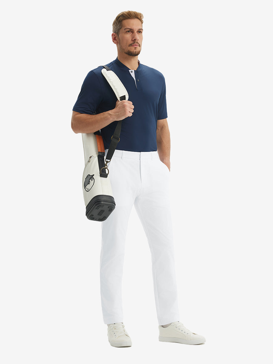 Men's Stretch Quick-Dry Four-Pocket Golf Trousers – 4-Way Stretch, Moisture-Wicking, Button-Zip Closure