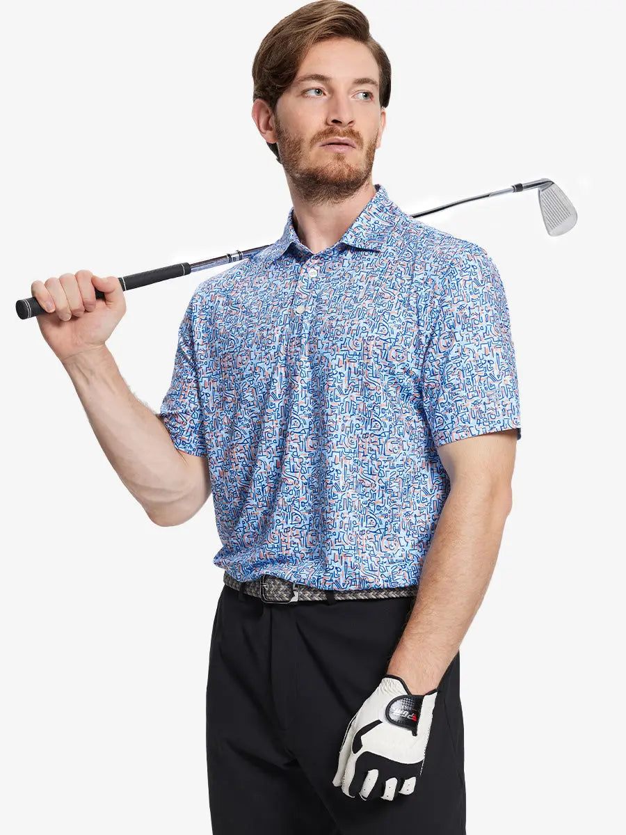 Men's Quick-Dry Printed Golf Polo Shirt – view 16