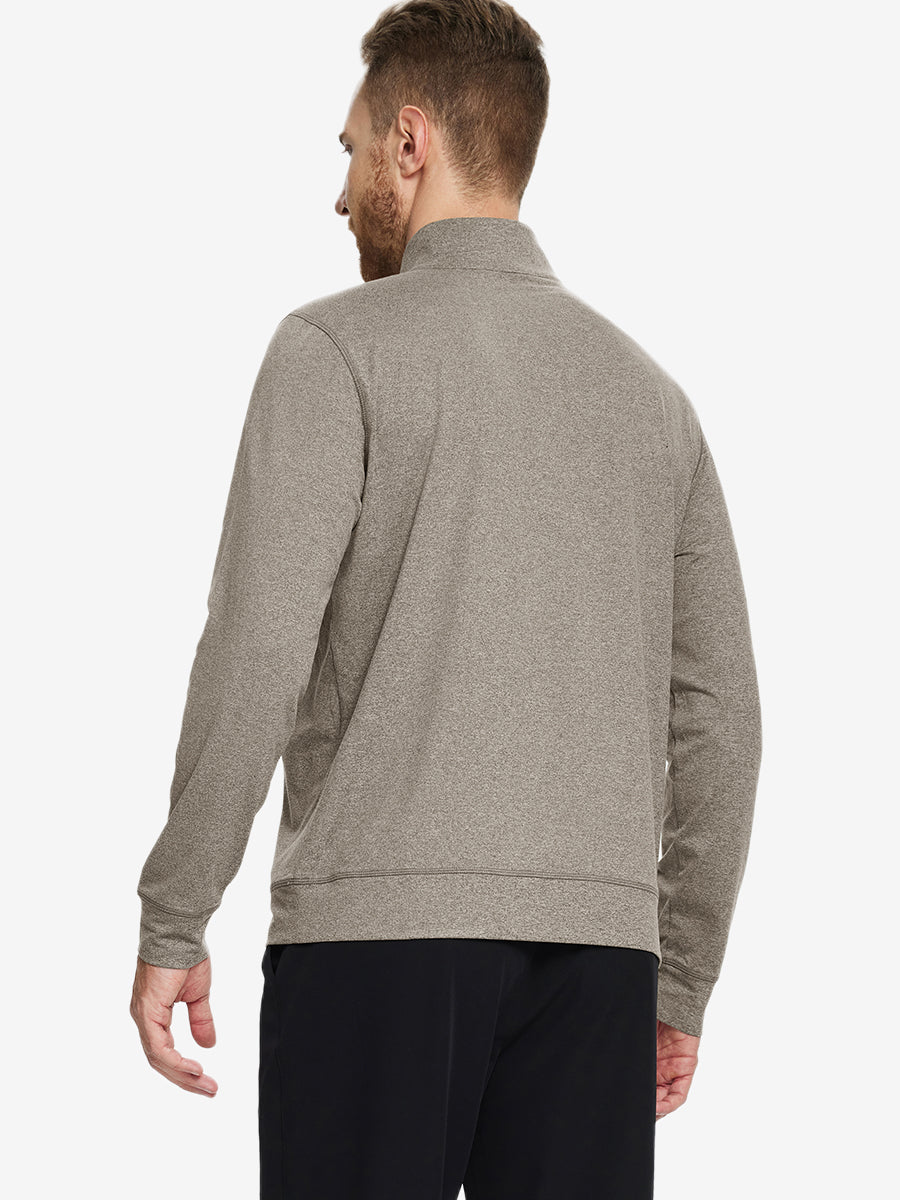 Men's Melange Quarter Zip Pullover – view 45