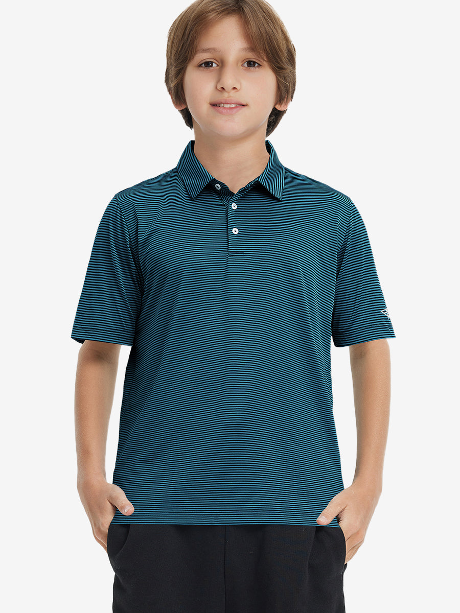 Youth Striped Performance Polo Shirt – view 41