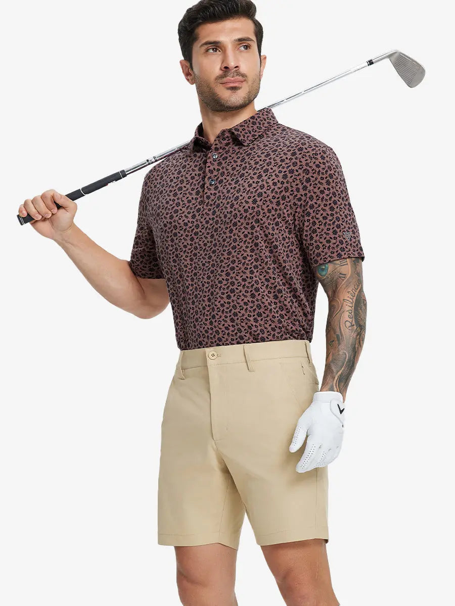 Men's Heather Print Golf Polo Shirt – view 16