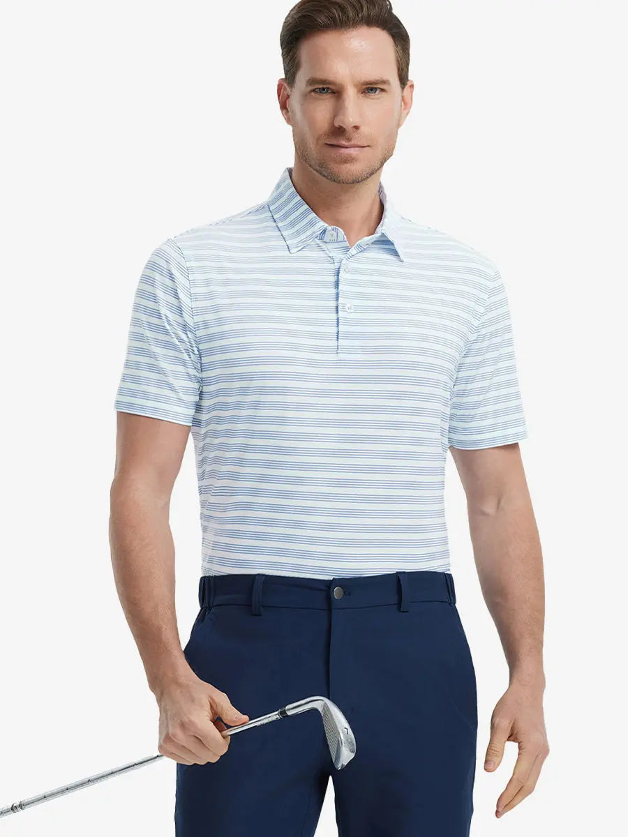Men's Striped Golf Polo Shirt – view 15