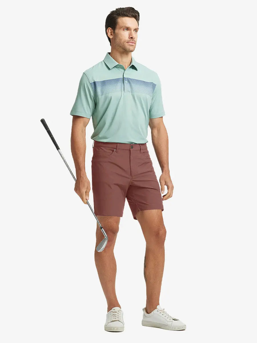 Men's Stretch Performance Golf Shorts – Breathable Moisture-Wicking Fabric, Belt Loops, 7 or 9 Inch Inseam