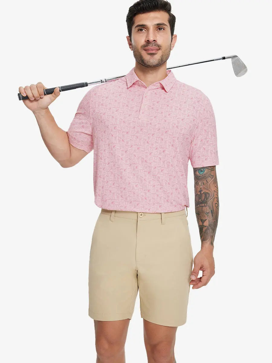 Men's Heather Print Golf Polo Shirt – view 22