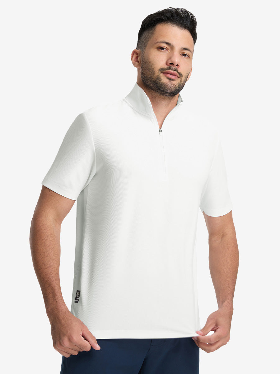 Men's Waffle Texture Quarter Zip Pullover – view 14