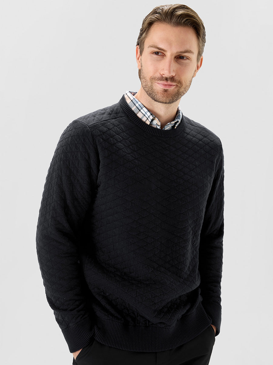 Men's Heavyweight Cotton Knit Crew Neck Jumper – view 13