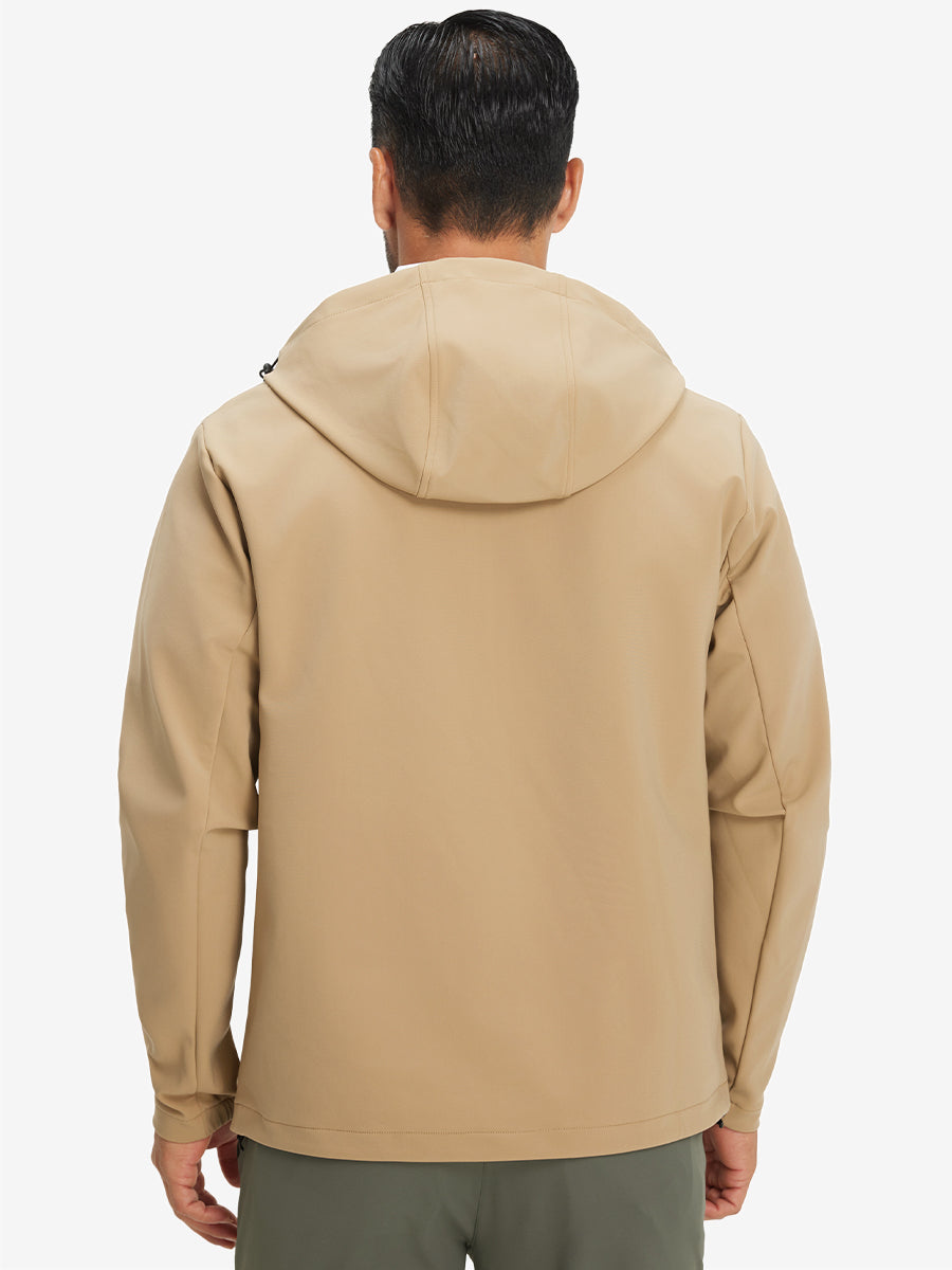 Men's Water-Resistant Softshell Winter Jacket with Hood – view 4
