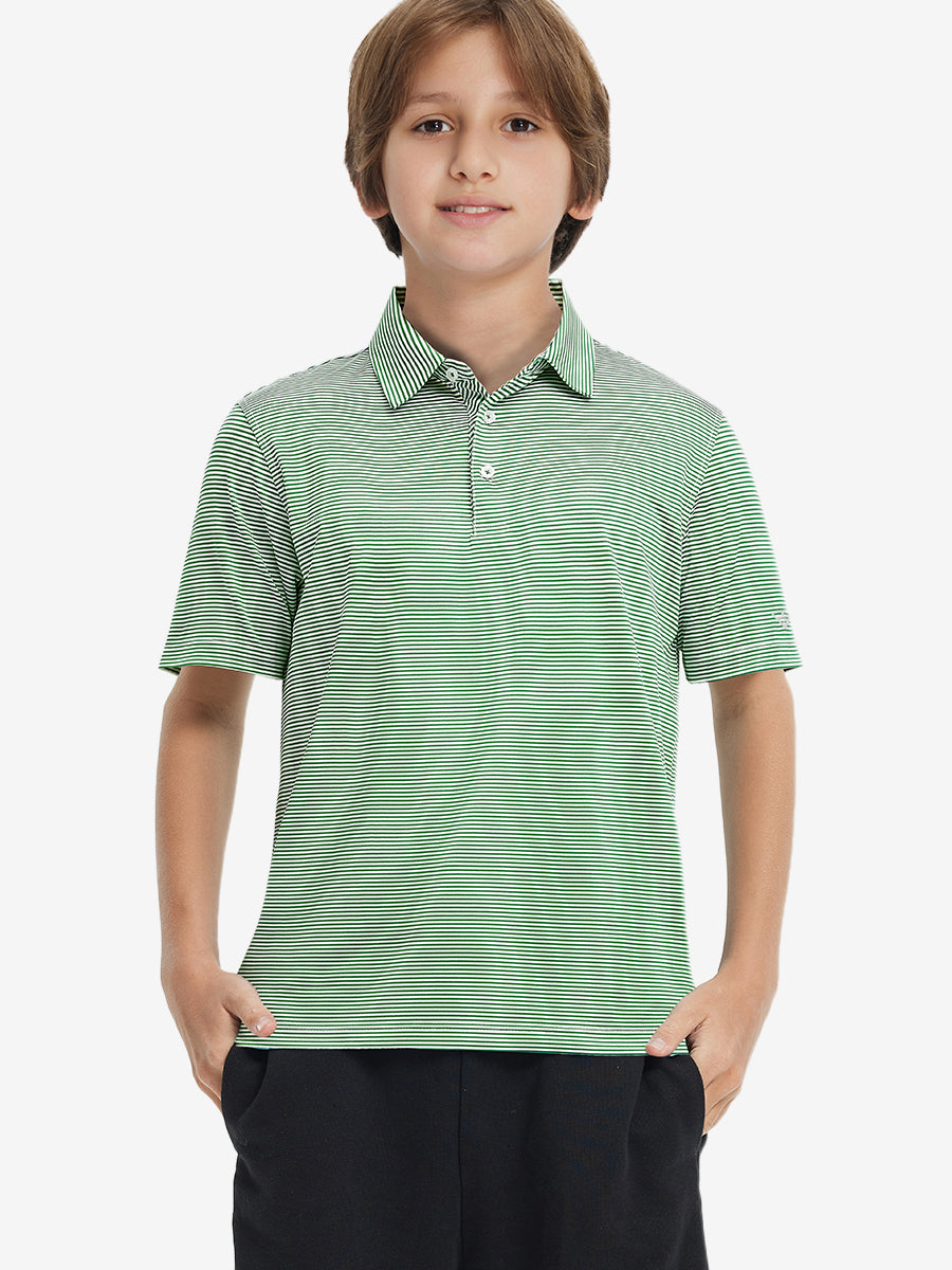 Youth Striped Performance Polo Shirt – view 29
