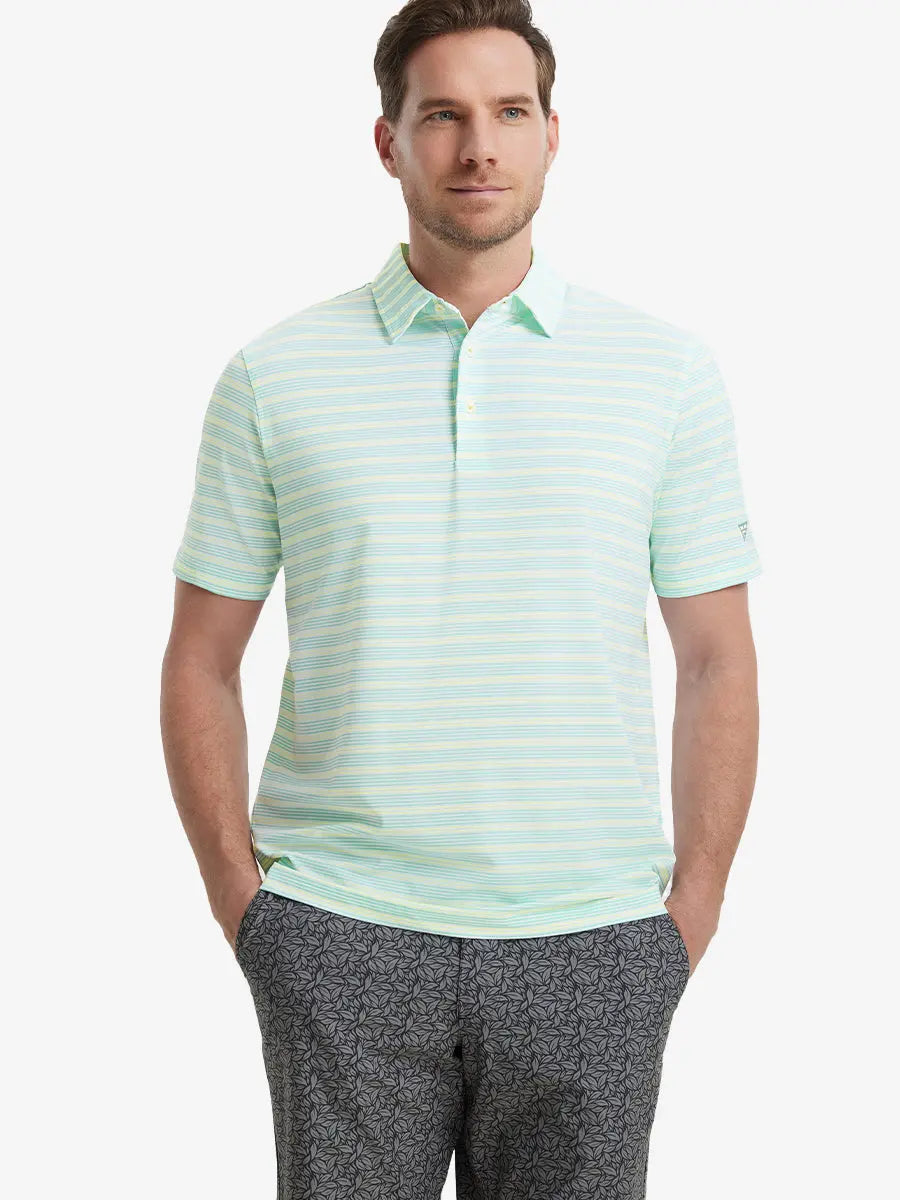 Men's Striped Golf Polo Shirt – view 3