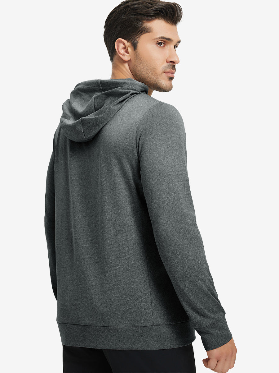Men's Heather Pullover Hoodie with Two Pockets – view 28