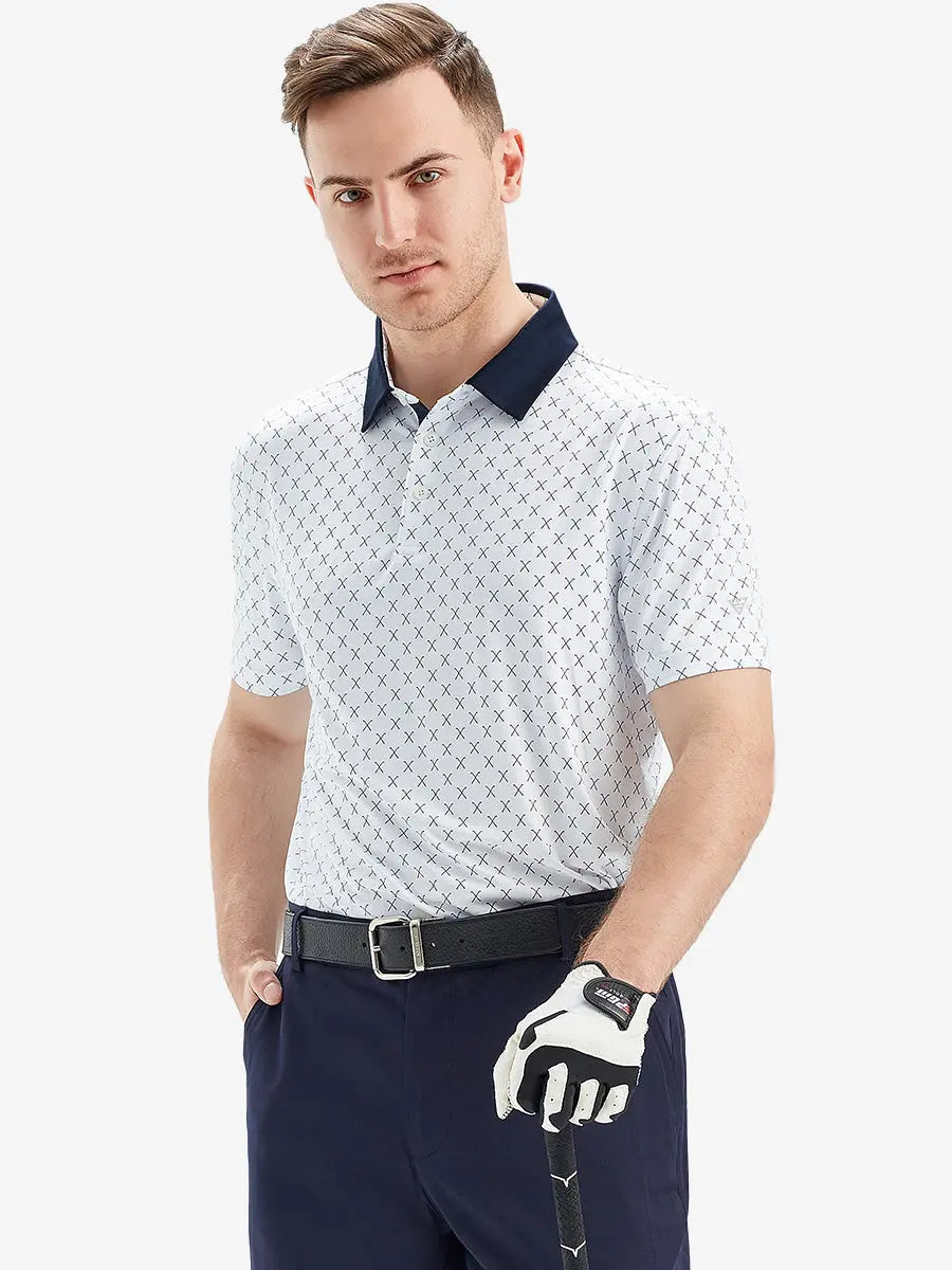 Men's Quick-Dry Printed Golf Polo Shirt – view 4