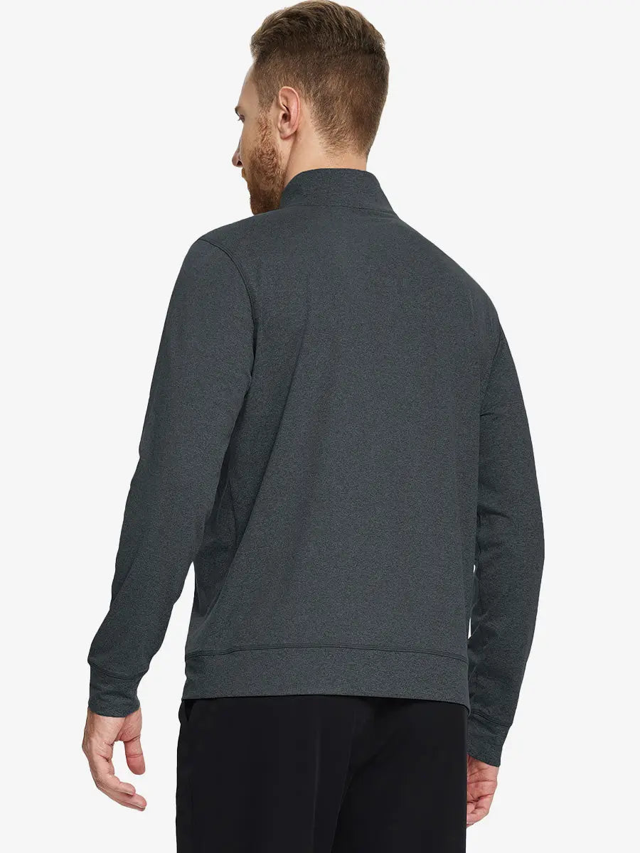 Men's Melange Quarter Zip Pullover – view 4