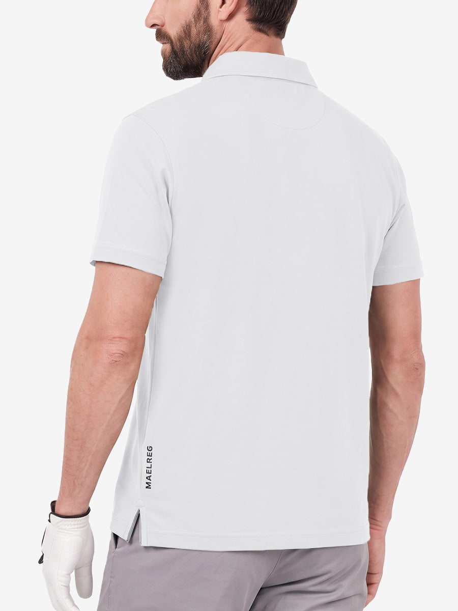 Roma Men's Slim Fit Knit Polo Shirt – view 12