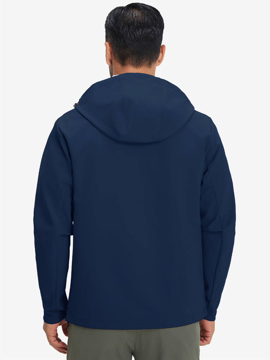 Men's Water-Resistant Softshell Winter Jacket with Hood – view 28