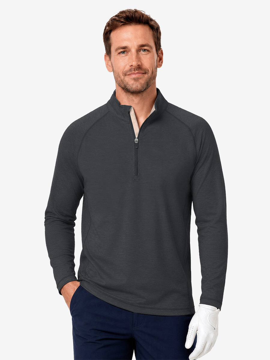 Men's Heather Athletic Quarter Zip Sweatshirt – view 24