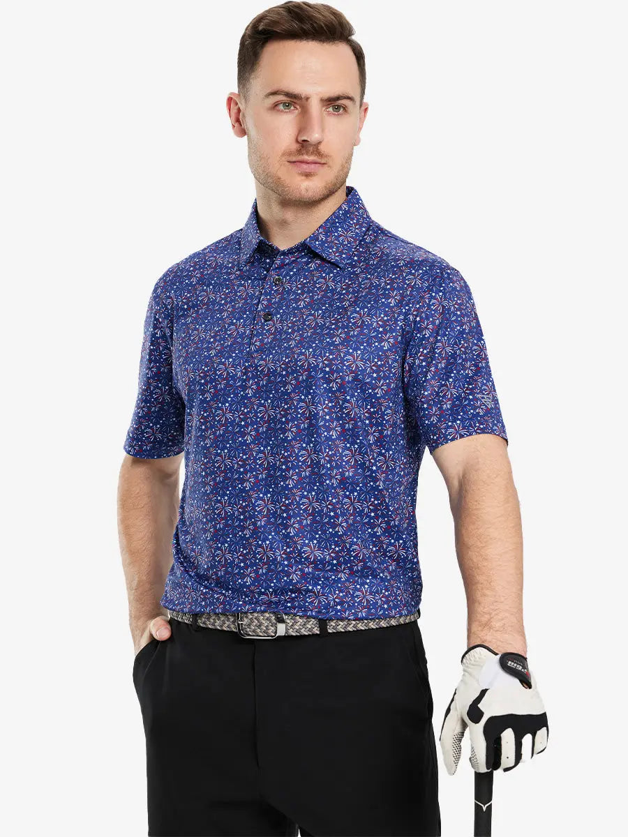 Men's Quick-Dry Printed Golf Polo Shirt – view 28