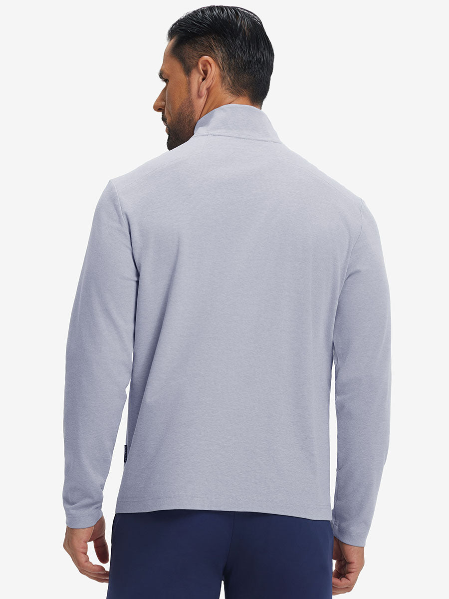 Men's Two-Tone Pique Cotton Blend Quarter Zip – view 47