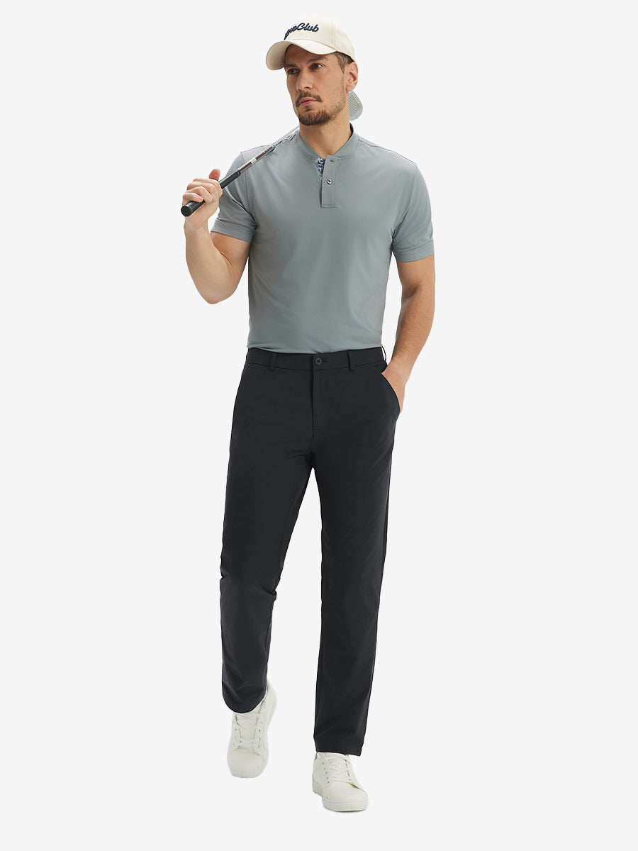Men's Stretch Quick-Dry Four-Pocket Golf Trousers – 4-Way Stretch, Moisture-Wicking, Button-Zip Closure – view 8