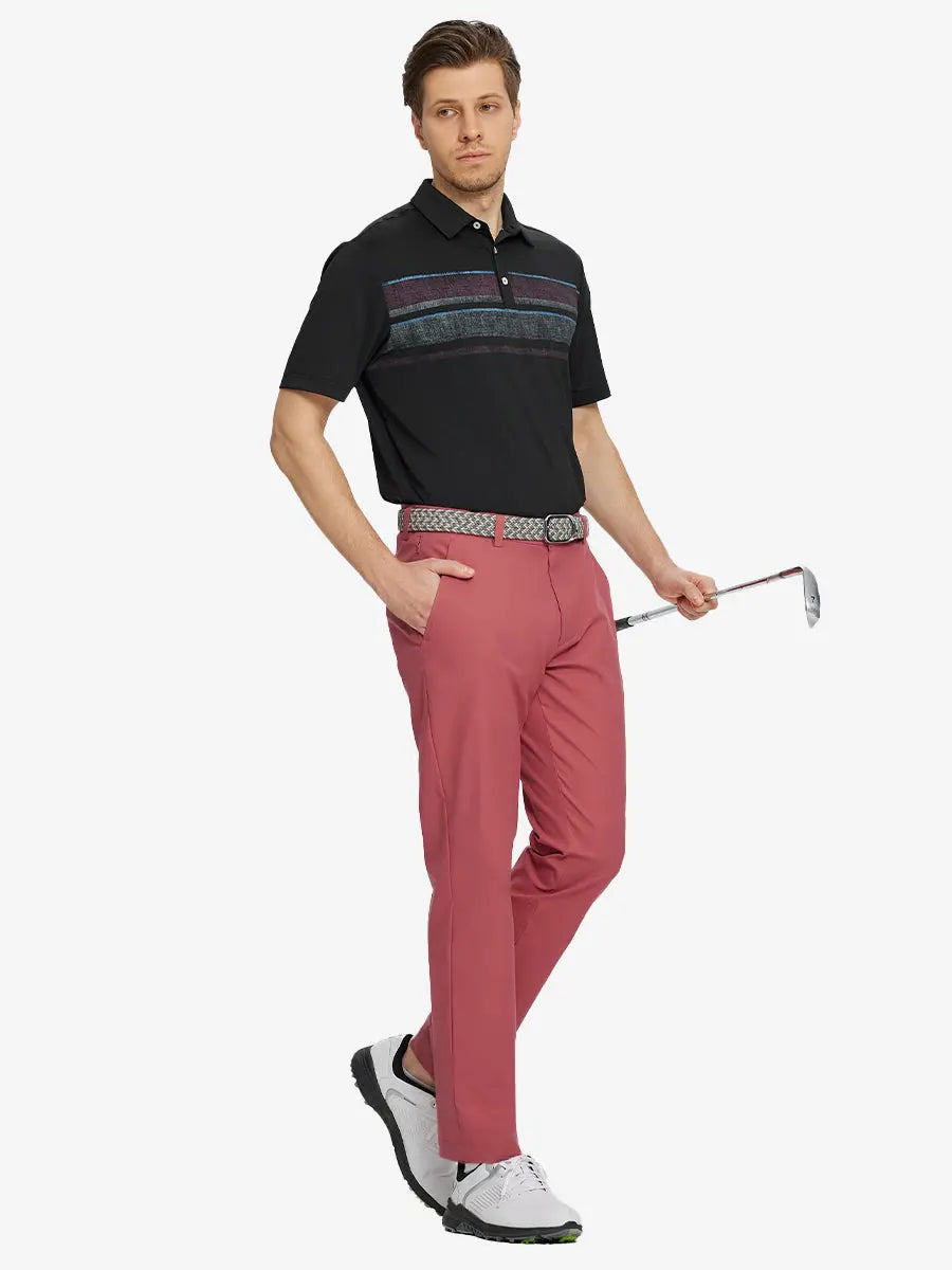 Men's Water-Resistant Everyday Chino Trousers – Moisture-Wicking, UPF 30+ | Cranberry, Dark Grey, Glacier Grey, Khaki – view 3