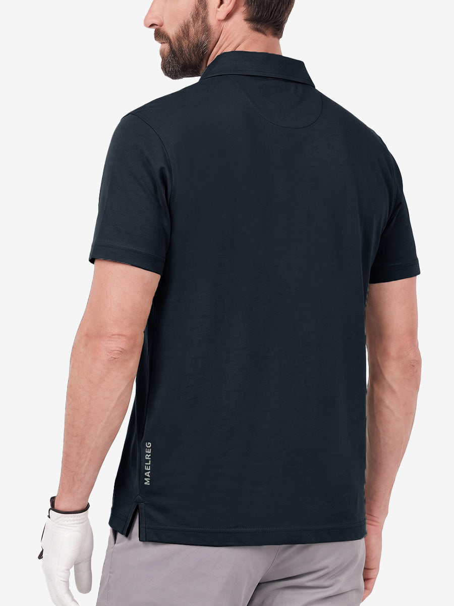 Roma Men's Slim Fit Knit Polo Shirt – view 4
