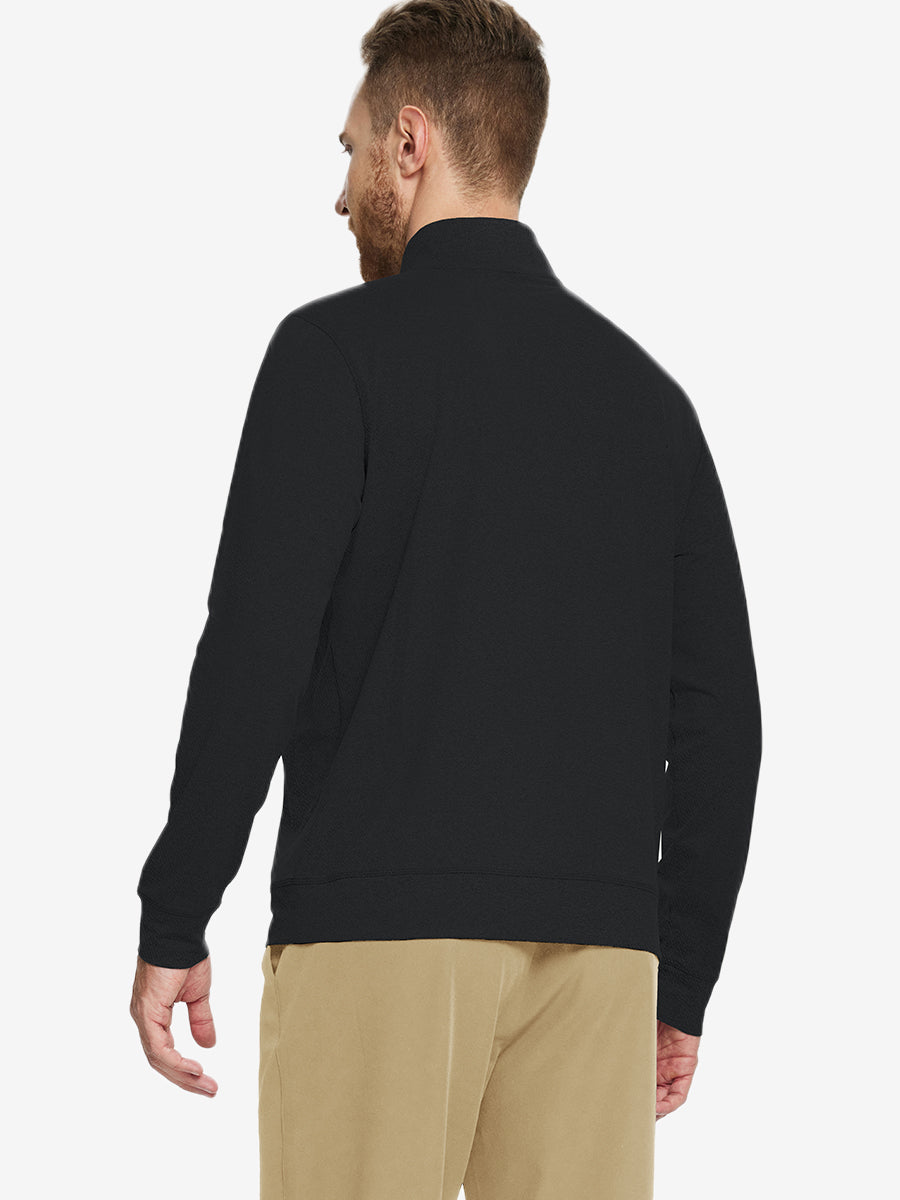 Men's Melange Quarter Zip Pullover – view 9