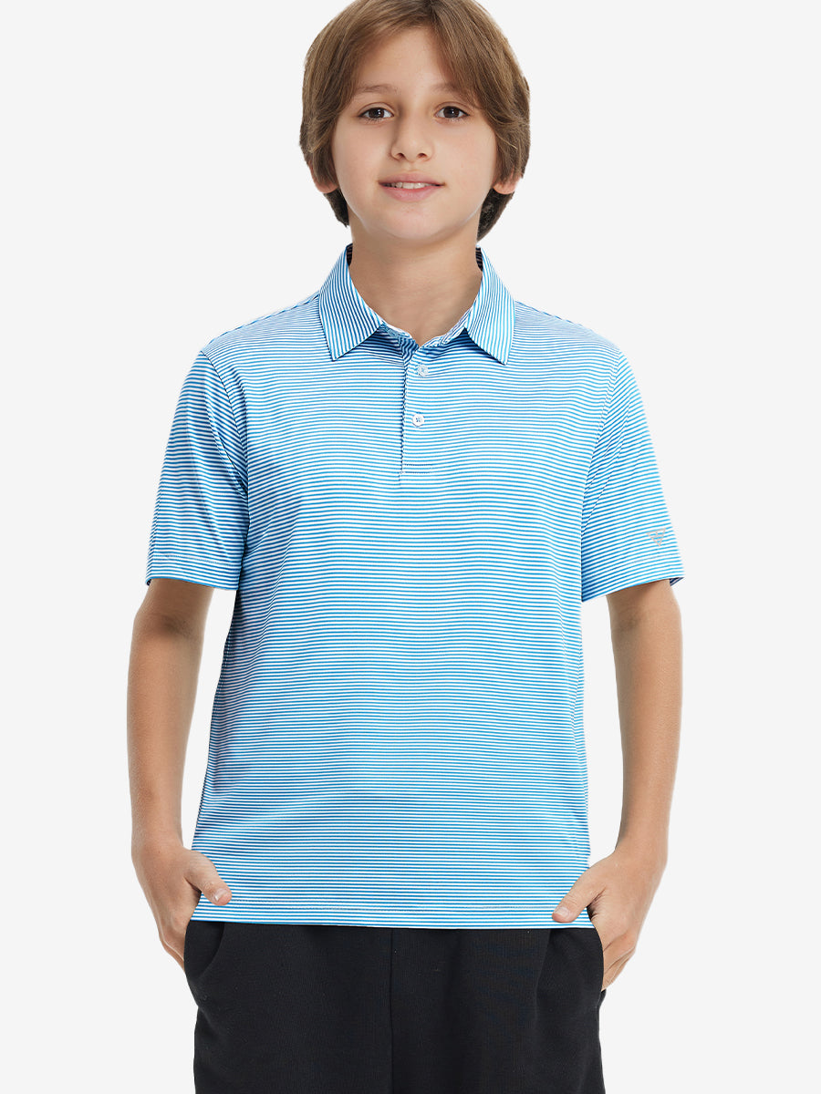 Youth Striped Performance Polo Shirt – view 59