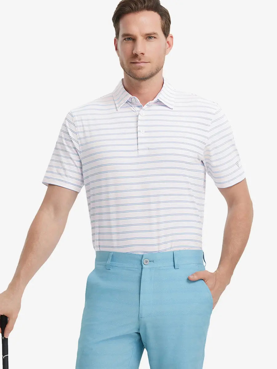 Men's Striped Golf Polo Shirt – view 45