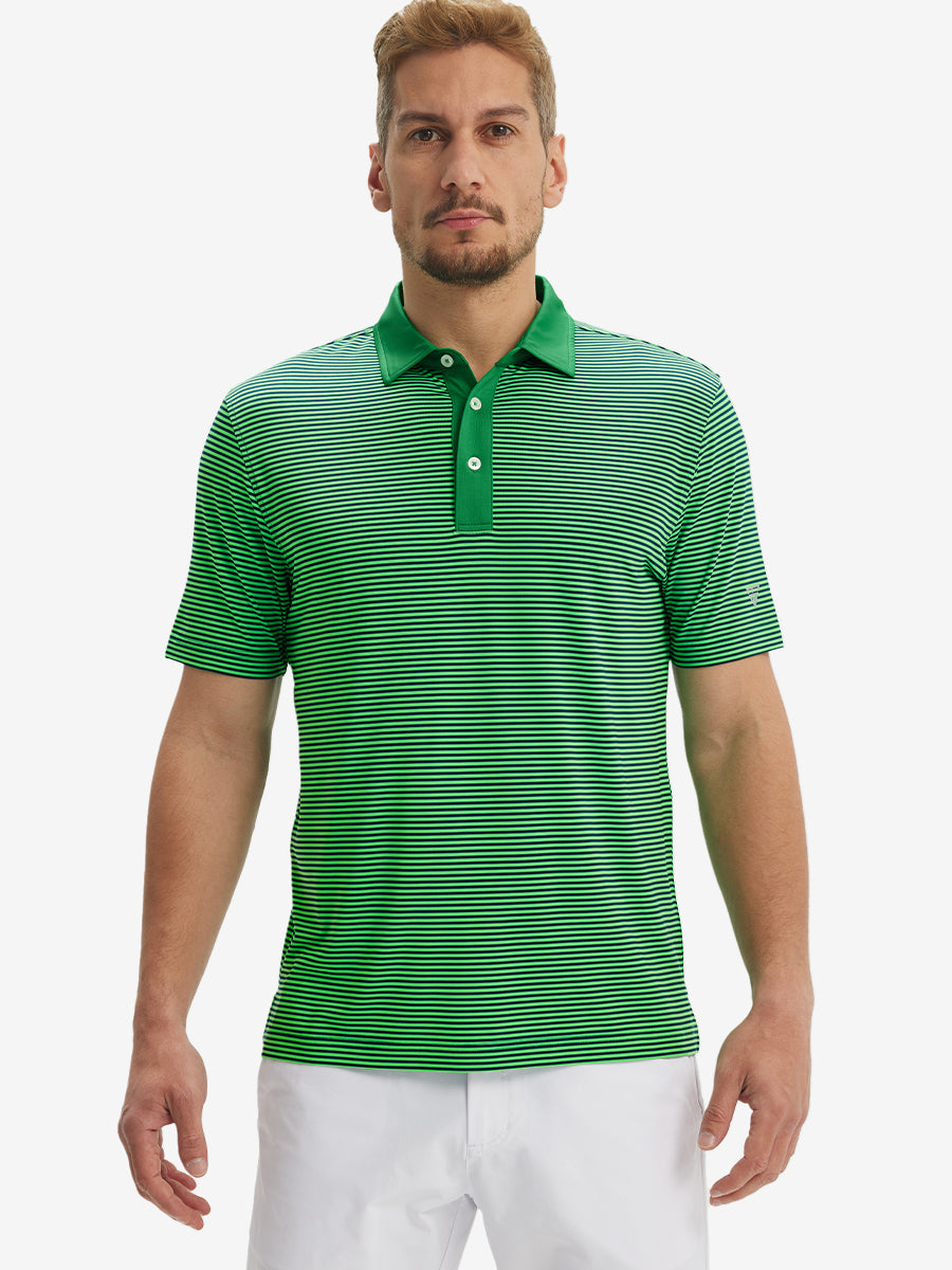 Men's Two-Tone Striped Quick-Dry Polo Shirt – view 44