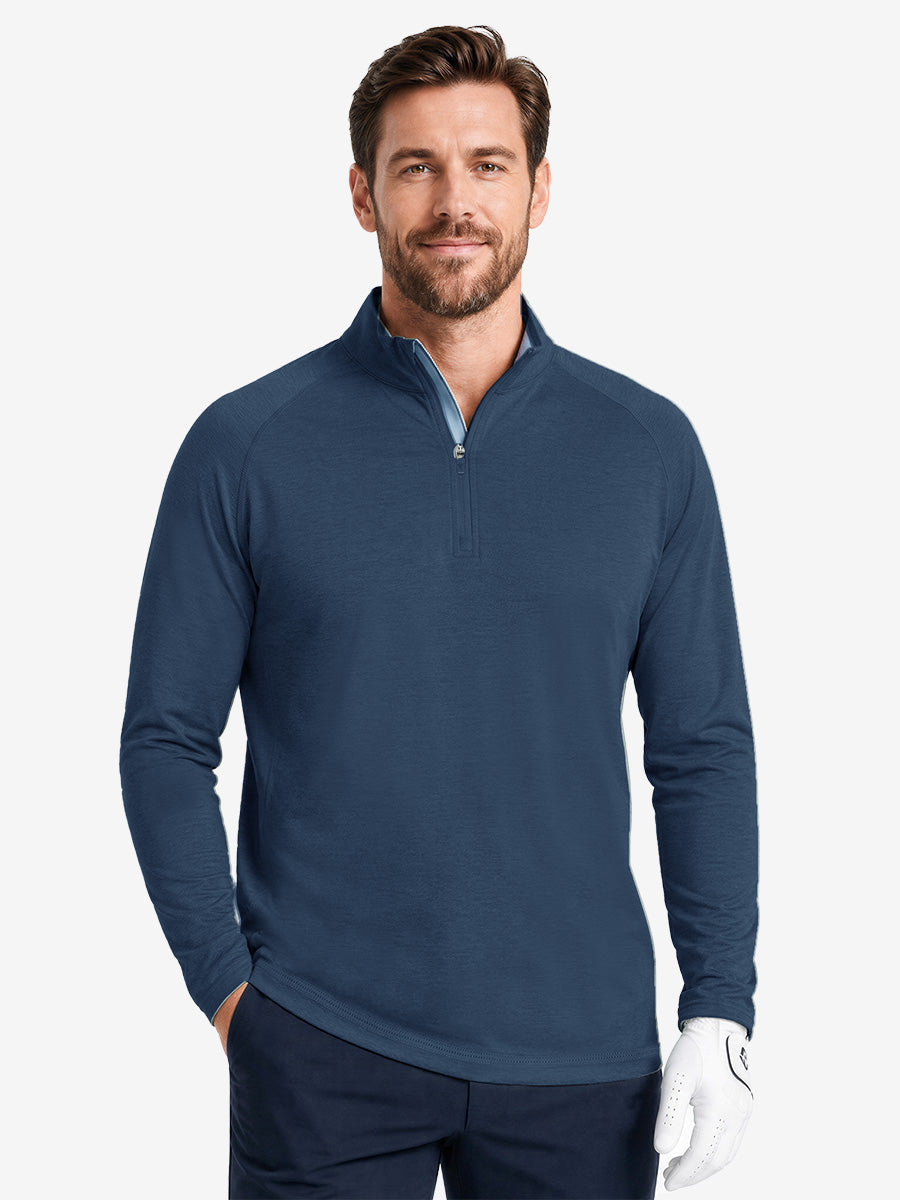 Men's Heather Athletic Quarter Zip Sweatshirt – view 38
