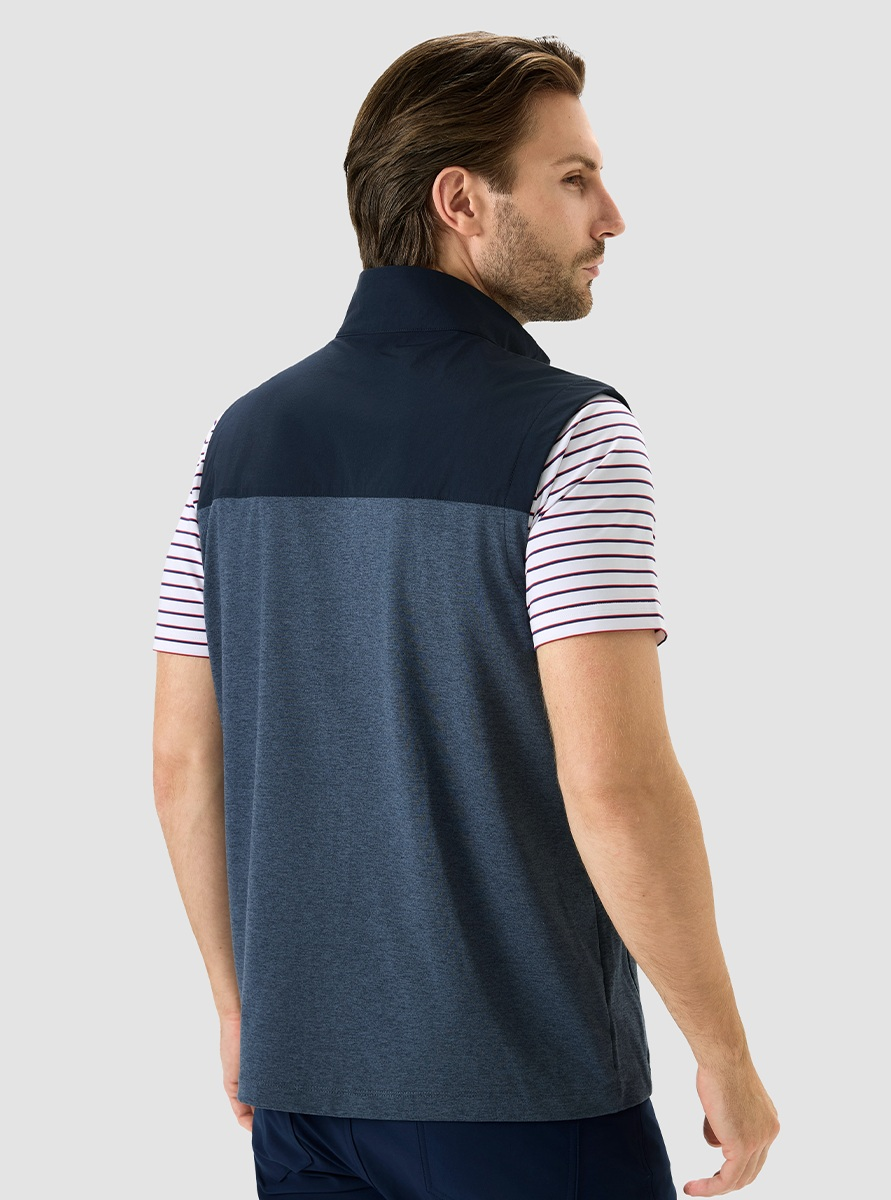 Men's Colour Block Full-Zip Golf Gilet – view 35