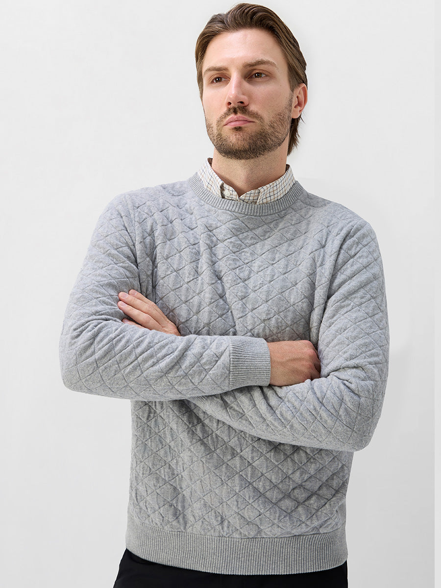 Men's Heavyweight Cotton Knit Crew Neck Jumper – view 23
