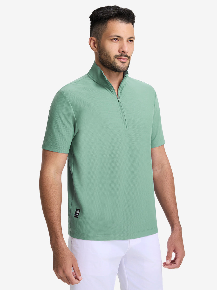 Men's Waffle Texture Quarter Zip Pullover – view 26