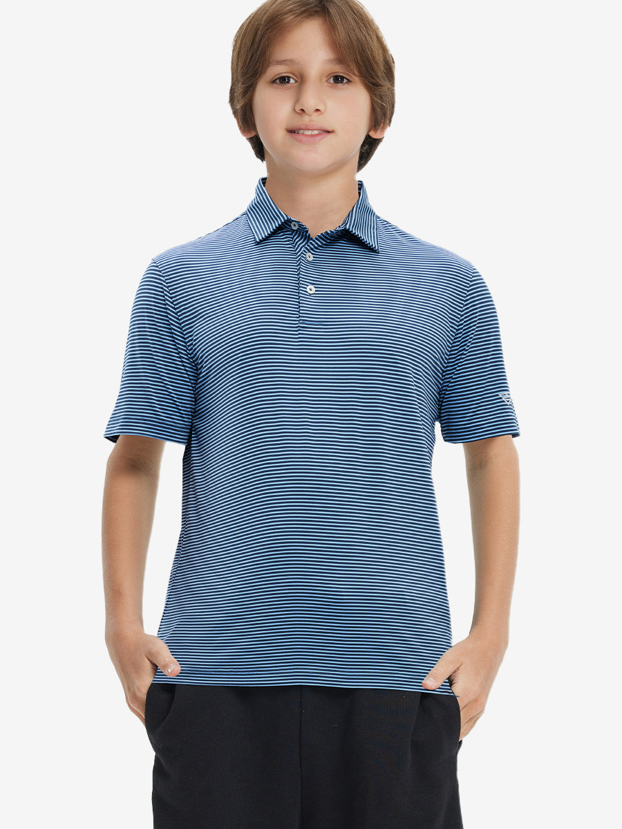 Youth Striped Performance Polo Shirt – view 23