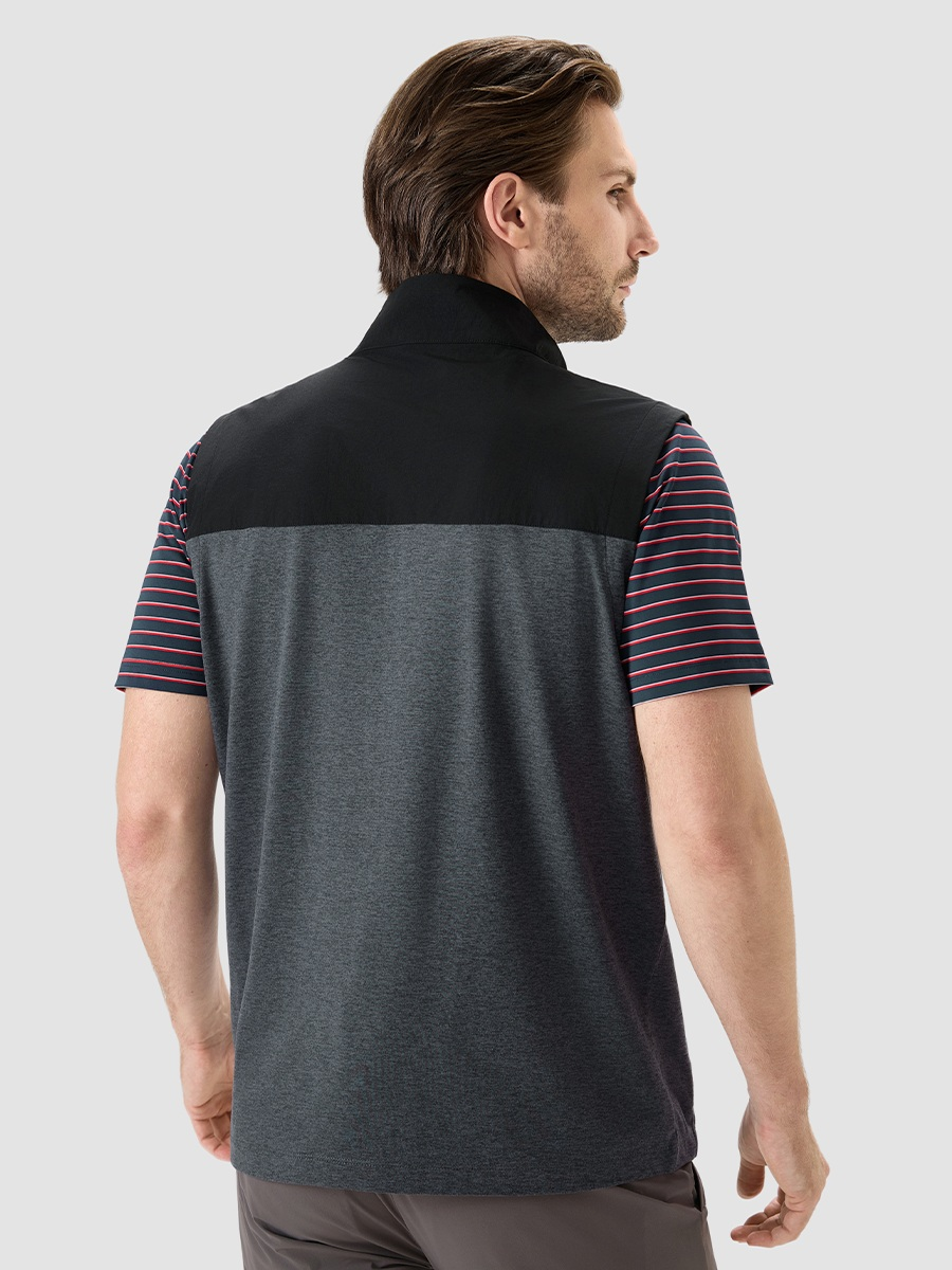 Men's Colour Block Full-Zip Golf Gilet – view 12