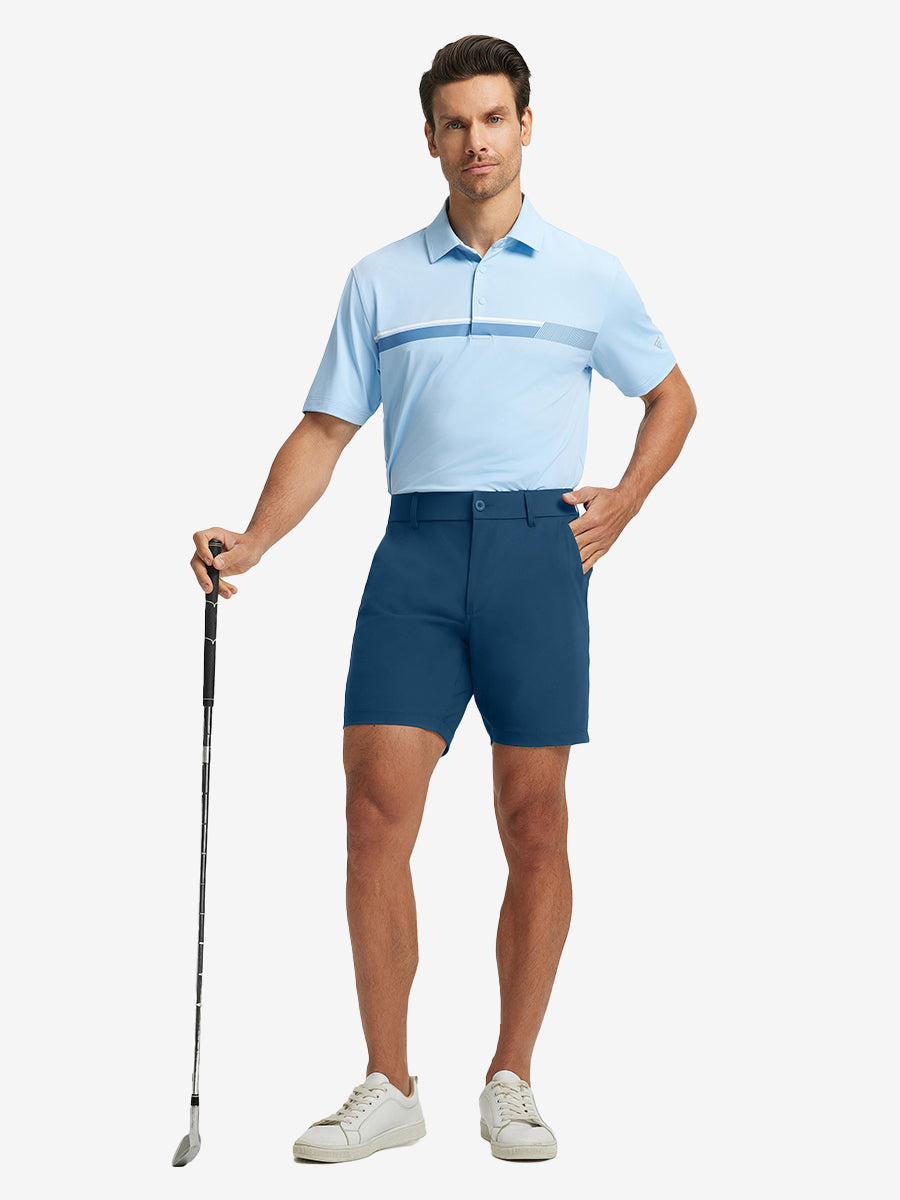 Men's Quick-Dry Casual Shorts with 4 Pockets – Moisture-Wicking 4-Way Stretch, Wrinkle-Resistant, 7 Inch Inseam – view 8