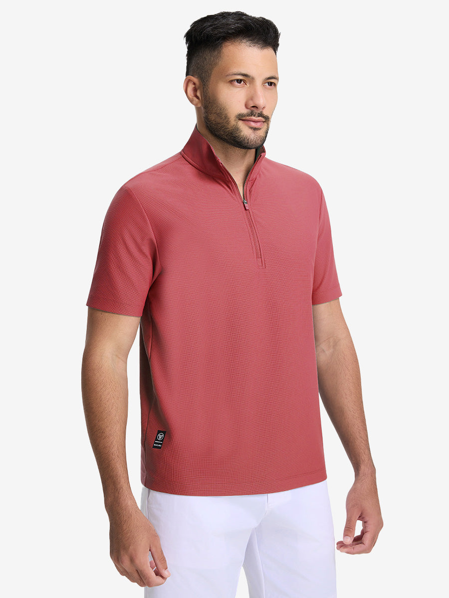 Men's Waffle Texture Quarter Zip Pullover – view 2