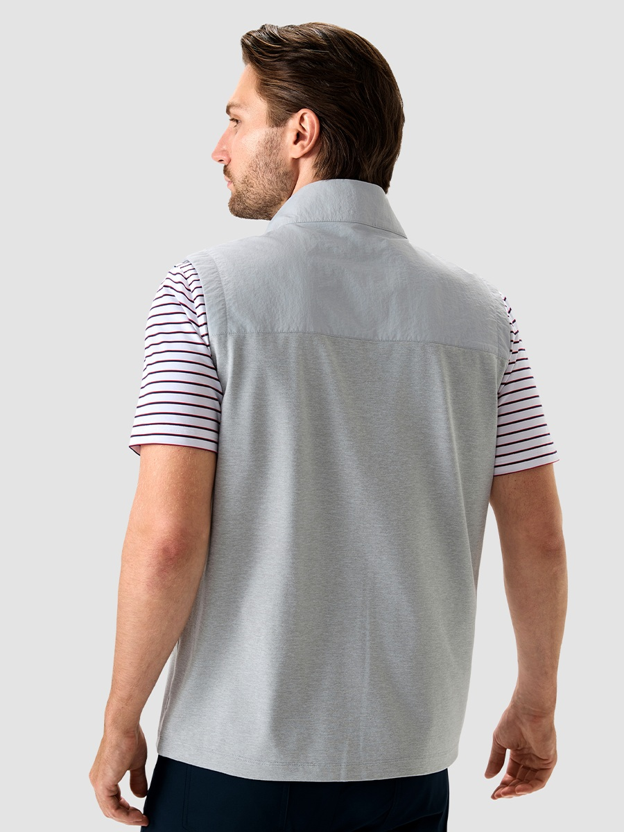 Men's Colour Block Full-Zip Golf Gilet – view 27
