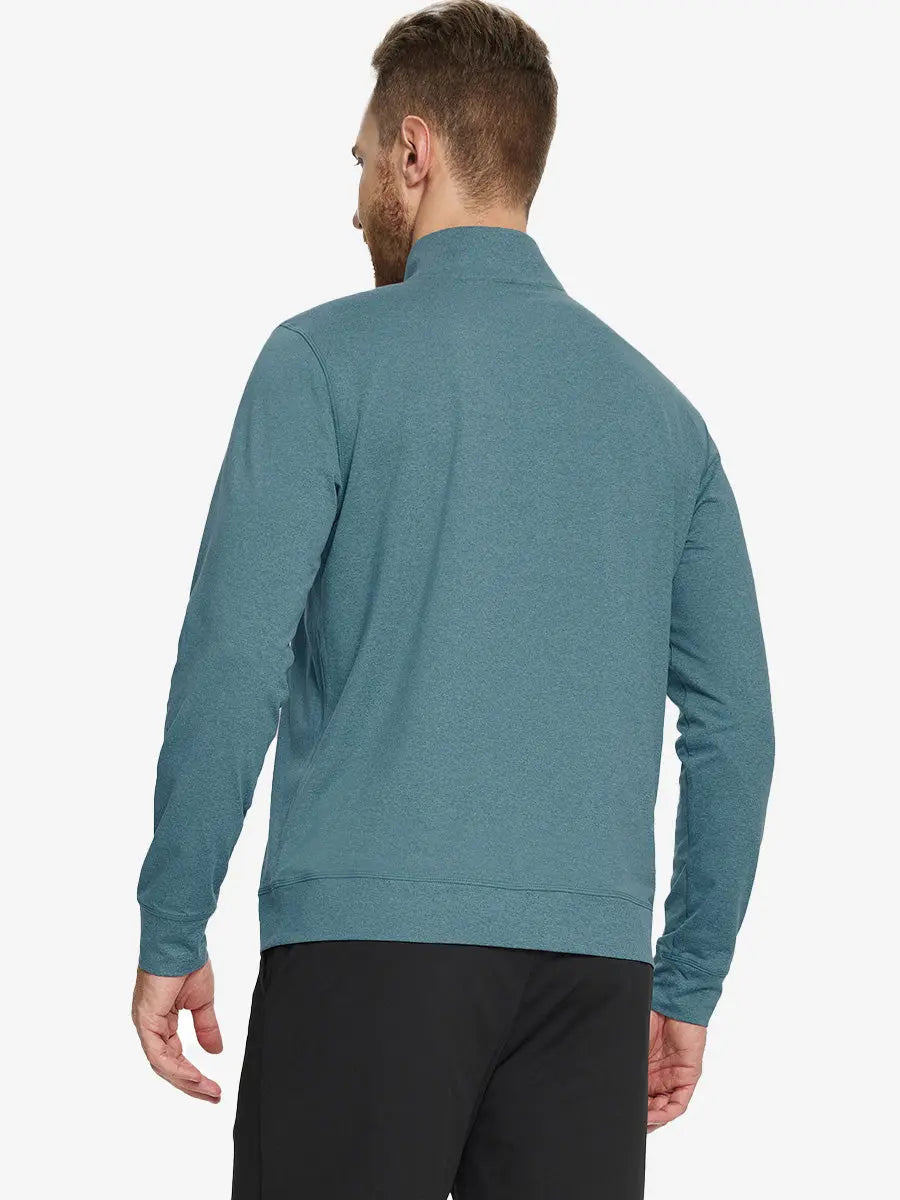 Men's Melange Quarter Zip Pullover – view 22