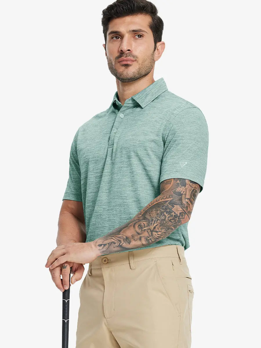 Men's Stretch Heather Golf Polo Shirt – view 4