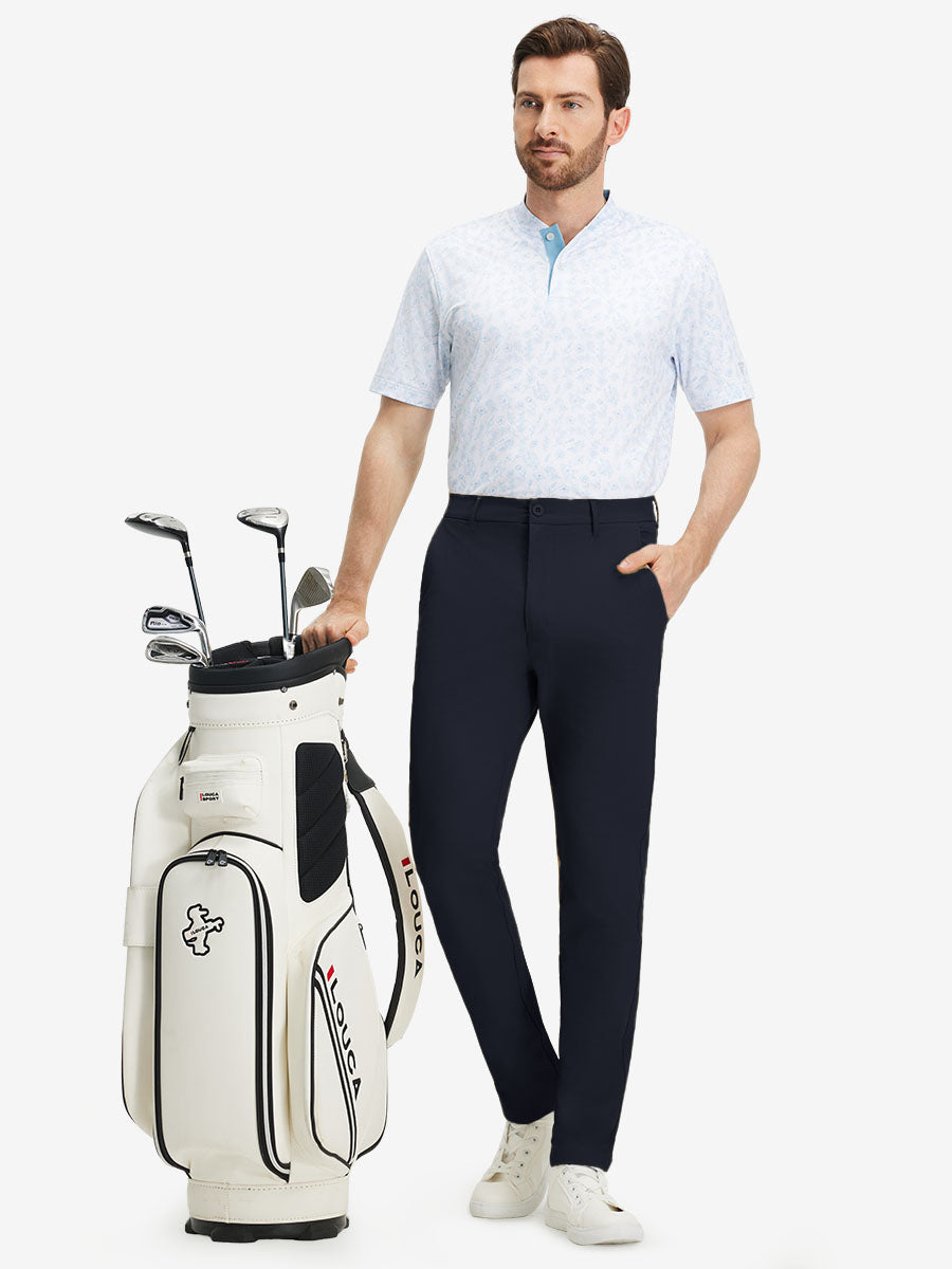 Men's Slim Fit Stretch Cotton Blend Golf Trousers – Five Pockets, Quick-Dry Fabric, Anti-Slip Waistband – view 15