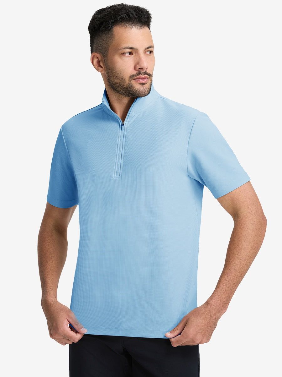 Men's Waffle Texture Quarter Zip Pullover – view 32