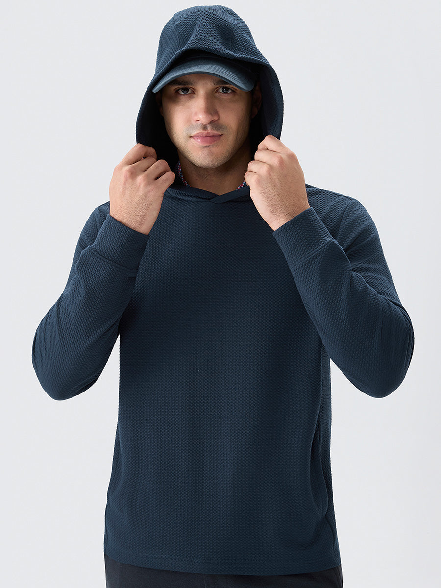 Men's Textured Pullover Hoodie – view 3