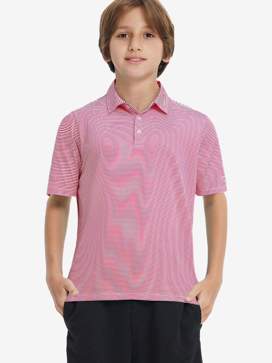 Youth Striped Performance Polo Shirt – view 35