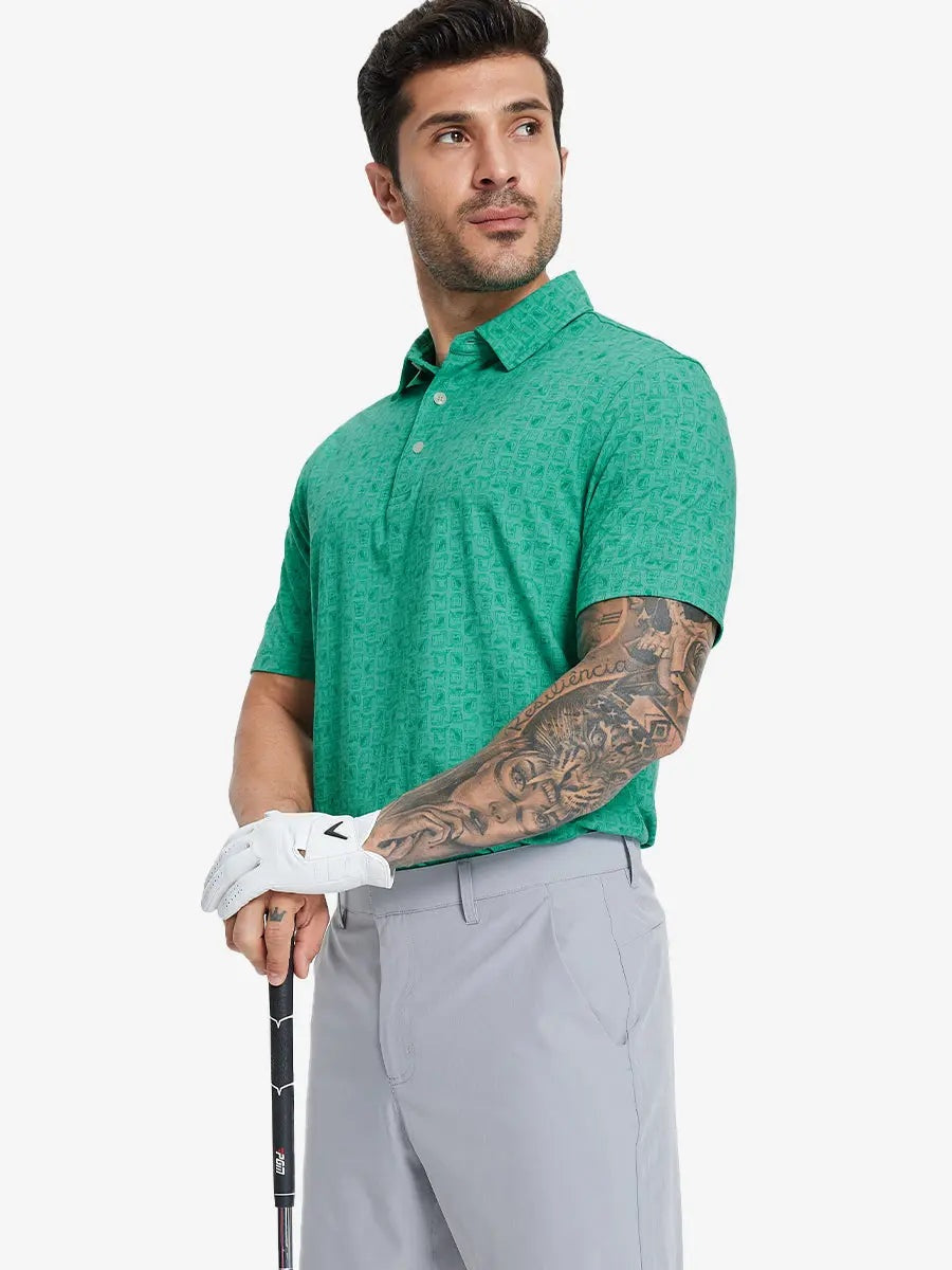 Men's Heather Print Golf Polo Shirt – view 34